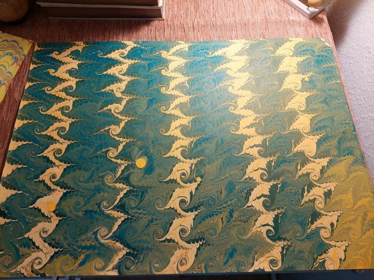 Schönes HAND MARMORPAPIER H215 Buchbinder Buchbinderei BOOKBINDING Buchbinden