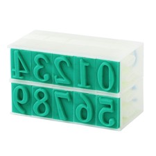 1 Set Detachable Character Rubber 0-9 Digits Combination Number Stamp