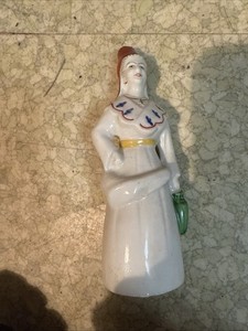Vintage French Cazanove Figurative Porcelain Liqueur Bottle Decanter VGC