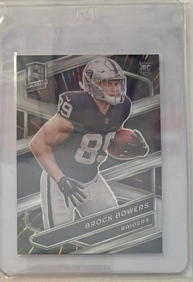 2024 Panini Spectra Brock Bowers #8 Hyper Prizm /75 Rookie RC Raiders