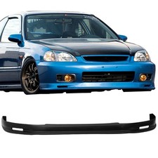 Front Bumper Lip Splitter For 1999-2000 Honda Civic Mugen Style Unpainted Black