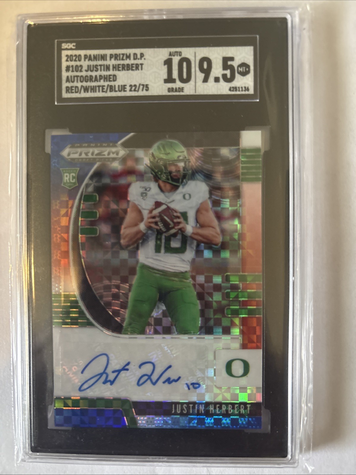 2020 Prizm Draft Picks Justin Herbert Autograph