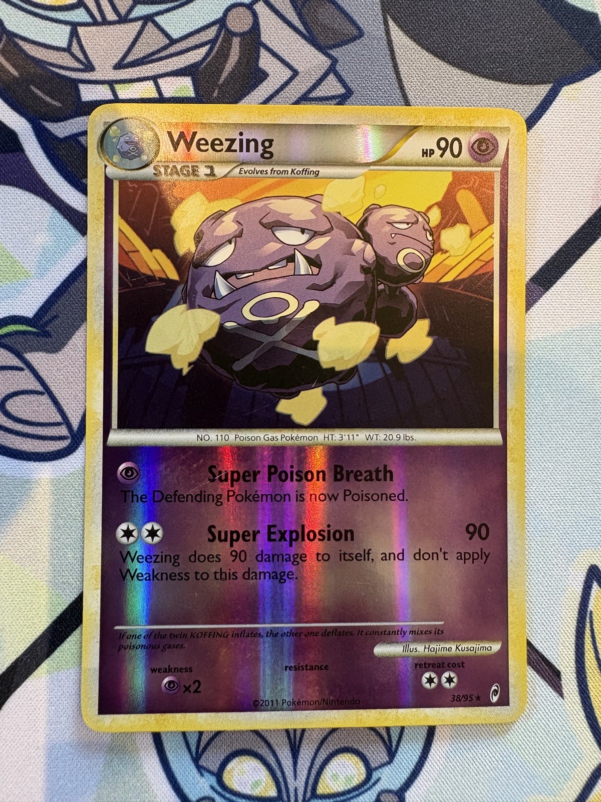 Pokemon TCG Weezing 38/95 Call of Legends Reverse Holo Rare Pokemon Card 2011