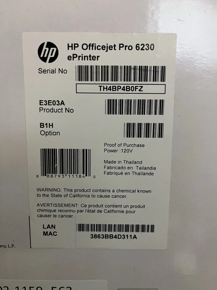 HP OfficeJet Pro 6230 Wireless Color Inkjet ePrinter (E3E03A#B1H) – Brand New - Image 2 of 4