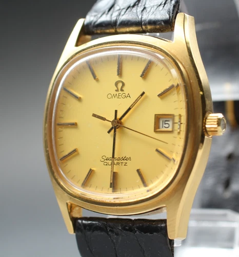 1979 Near MINT OMEGA Seamaster 35mm 196.0150 Quartz Cal.1342 Gold Men's Vintage