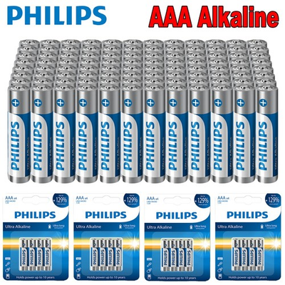 #ad Lot Original Philips AAA Battery Ultra Alkaline AAA Batteries 1.5V Long lasting $22.99