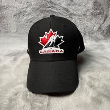 Team Canada Hockey Hat Cap Black Mens 47 Brand MVP Strap Back Adjustable