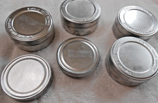 Film Reel Canisters for Metal 4 X 1.75" X 4" - 2 X 7/8" X 3.75" Total Lot of 6