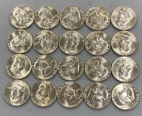 20 1963 D BU US 90% Silver Franklin 50c L24291