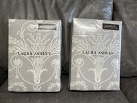 Pair of Laura Ashley josette grey curtains thermal lined 66″wide x 84″long BNIP