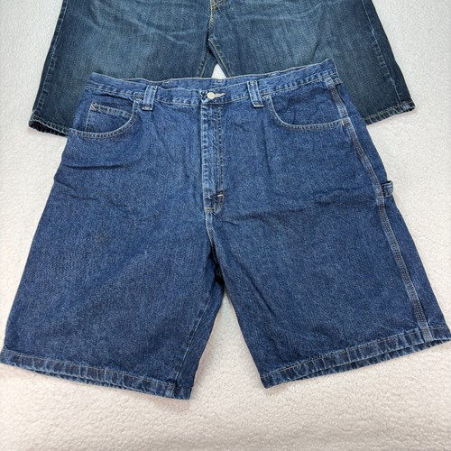 Levi’s & Wrangler Jeans Shorts Uomo Taglia 40 – Lotto di 2 Classici Blu Denim - Foto 2 di 11