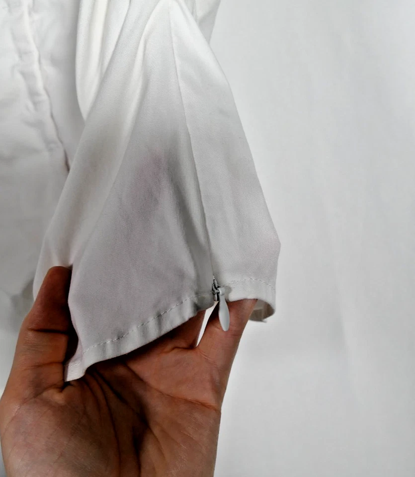 Top Express Para Mujer Y2K Cuello Acanalado Talla M Blanco Sin Mangas Preppy Cápsula Trabajo Foto 3 de 4