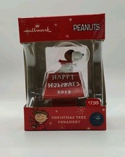 Hallmark 2015 SNOOPY Red Baron Peanuts Anniversary Christmas Ornament 50 Yr, New