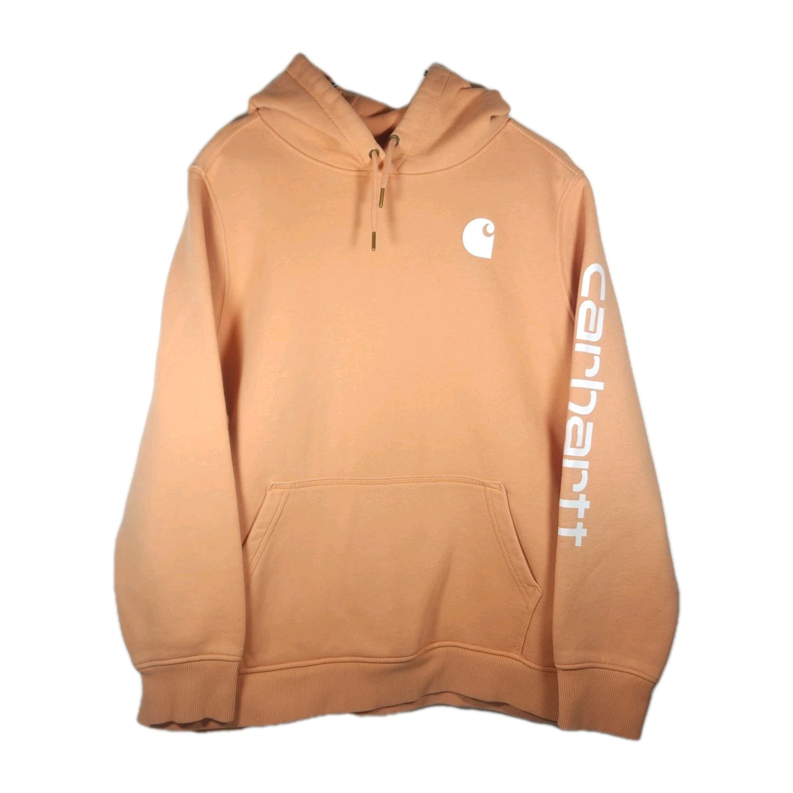 Carhartt Women’s Calrksburg Sz 3X Relaxed Fit Orange Graphic Hoodie Sweatshirt