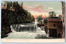 c1905 Oakland Maine ME Vintage Postcard Messalonskee Stream Cascade Water Falls