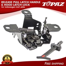 TOPAZ Hood Latch Lock + Release Pull Latch Handle for Volkswagen Golf Jetta
