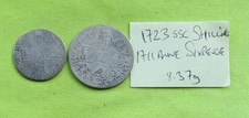 1711 Anne Sixpence & 1723 SSC SHILLING George (1714-27) (2nd Bust) ESC1178