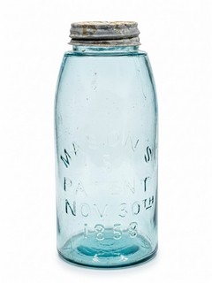 Mason's (Reverse Apostrophe) 5 Patent Nov 30th 1858 Jar