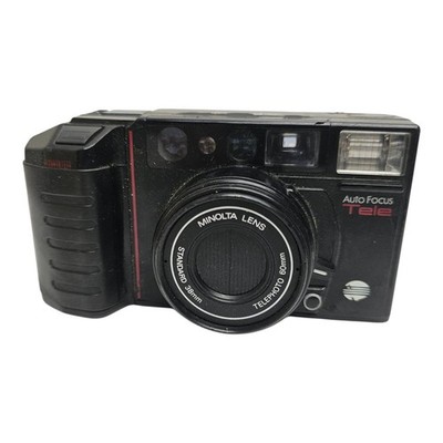 Minolta AF-Tele 35mm Point & Shoot Film Camera 38/60mm Black Japan