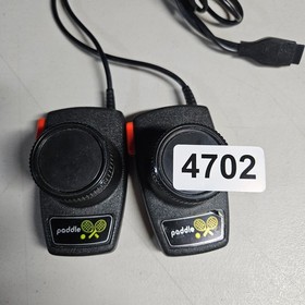 Atari 2600 6 Switch Console! Classic - Tested Works 2 Controllers-2 Paddles- PWR