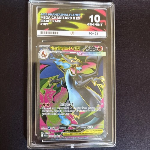 Mega Charizard X EX - ACE 10 - 109/094 - Phantasmal Flames - PSA/BGS