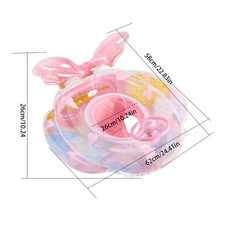 Baby Pool Float with Canopy and Anti-Tip Seat, PVC Inflatable, 6-36 Months