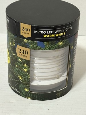 Members Mark Micro LED Wired 240 Warm White Lights 8 Functions w/Battery