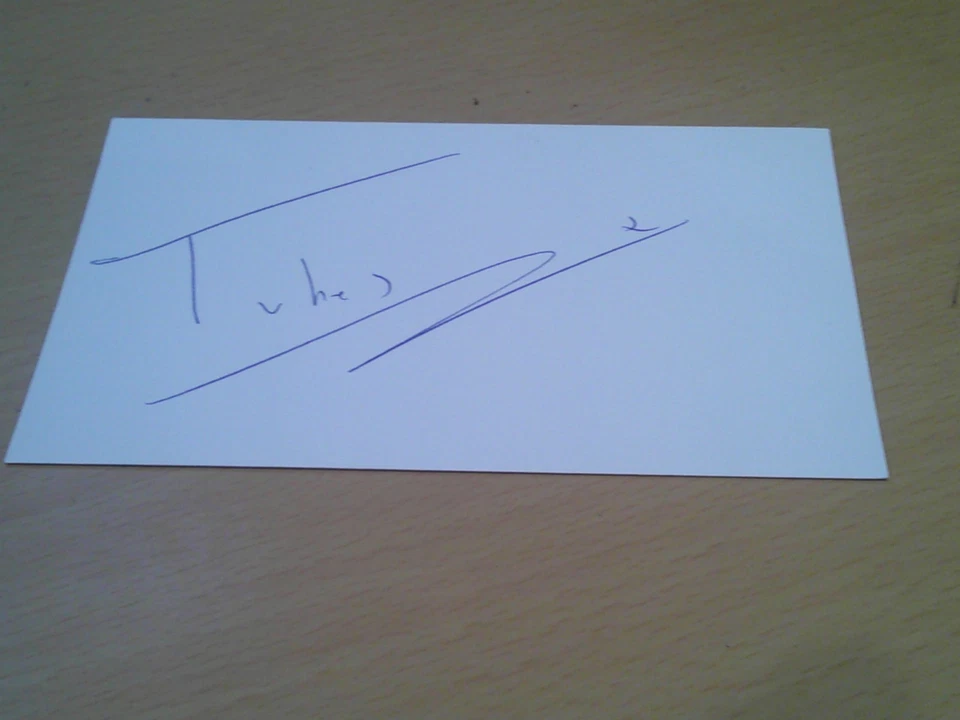 signed card of peter (tubes) dale off sky soccer am - Image 1 of 1