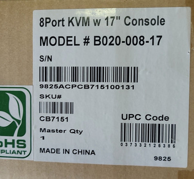 Tripp Lite 8-Port B020-008-17 Rackmount KVM Console 17  LCD NEW