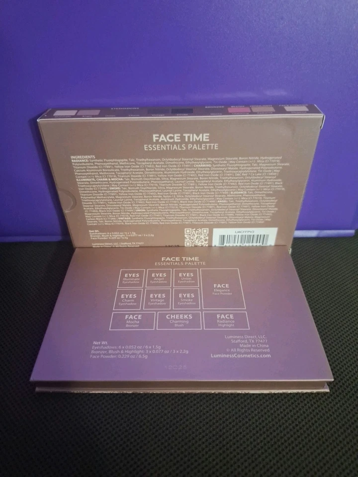 Luminess FACE TIME Essentials 调色板眼腮红古铜色和高光彩妆 — 第 2/3 张图片