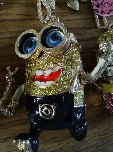 Betsey Johnson Rhinestone Minion Neck & Gold Plated Chain... Choose Just One... - Picture 6 of 6