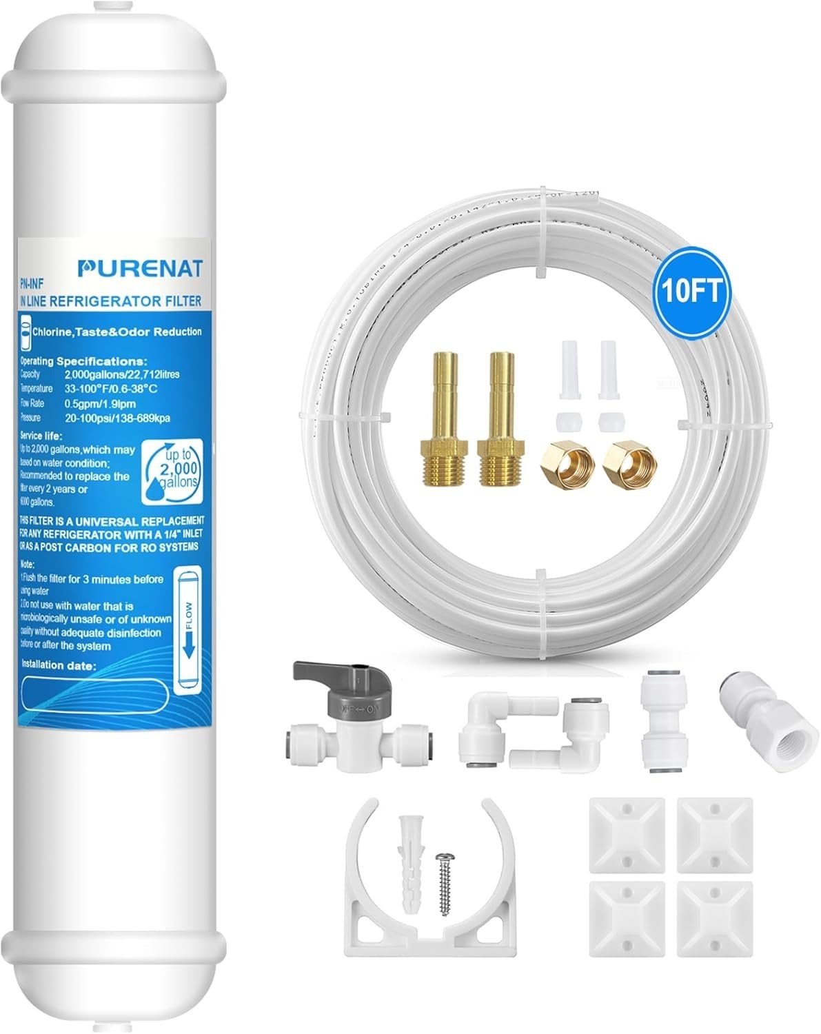 For Refrigerator And Ice Maker(1 Pack),1/4" P