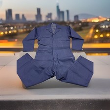   VTG Truval Made In USA Blue Denim Jean Mechanic Coveralls Mens Workwear 42R NEW