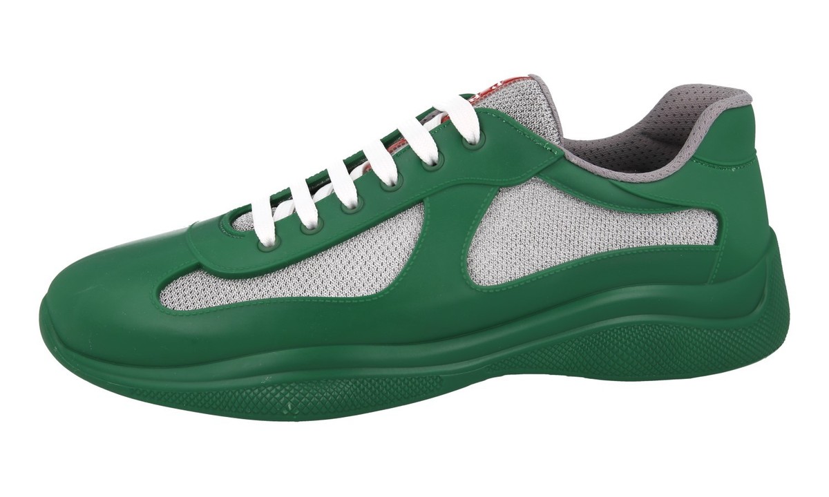 PRADA Americas Cup Icon Soft Sneakers - 4E6500 - Green - NEW - US