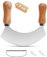 Wiegemesser 7 Zoll, Zum Zerkleinern Von KräUtern Und GewüRzen,KräUtermesser Mit