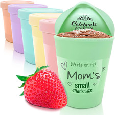Portion Control Ice Cream Containers for Homemade Ice Cream 6 Oz. Each, 6 Pack