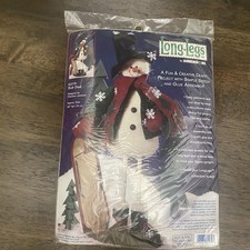 Dimensions Long Legs Felt Kit Bob Sled Snowman 62179 Sealed Vintage