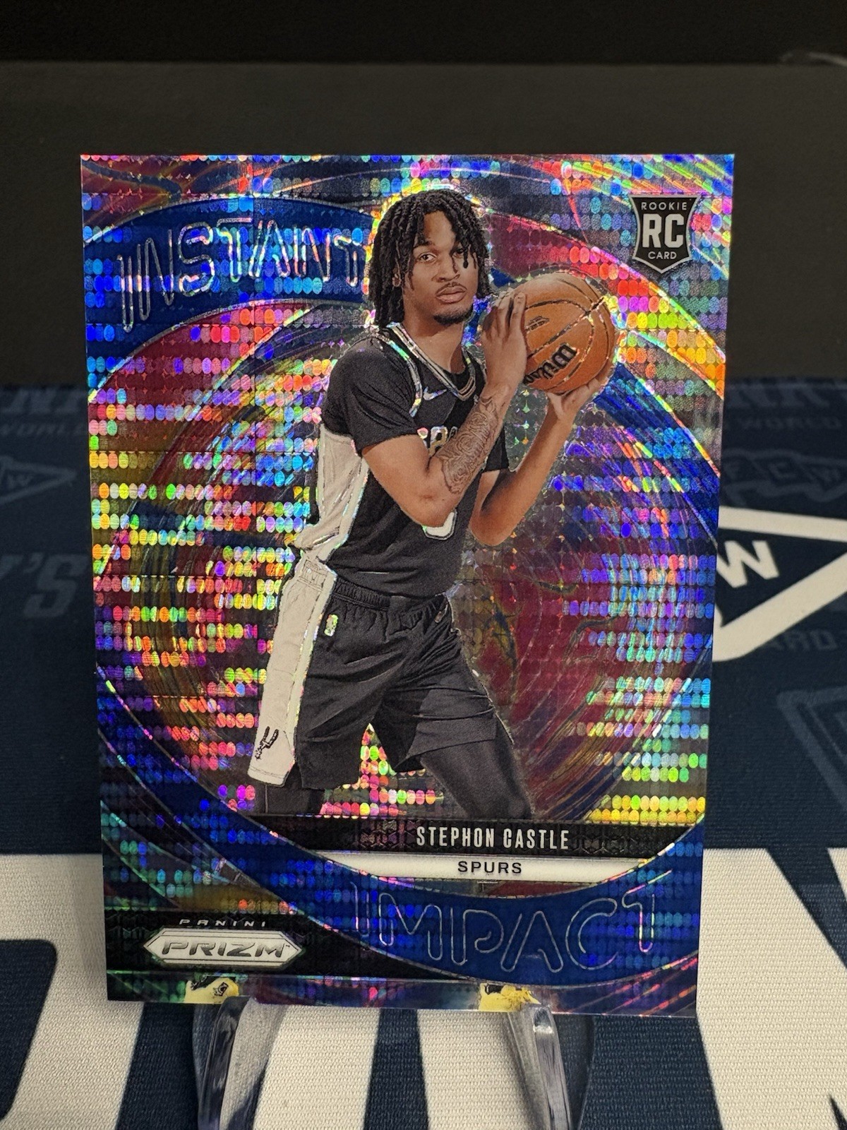 2024/25 Prizm Instant Impact Stephon Castle Blue Pulsar Prizm Rookie RC #13/99