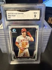 Mike Trout 2014 Bowman baseball card graded GMA 9