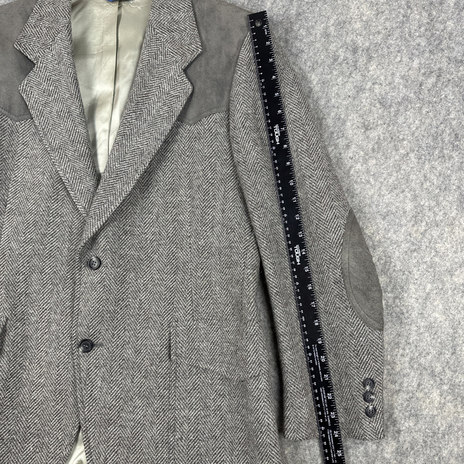 Pendleton Jacket Mens 40 Elbow Patch Wool Tweed R… - image 6