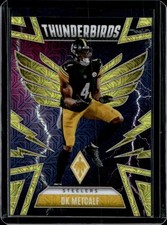 2025 Panini Phoenix DK Metcalf Thunderbirds Yellow Mojo Prizm #/49 Steelers