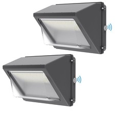 2X 100W LED Wall Pack Light Dusk to Dawn Photocell Outdoor Security Flood Light