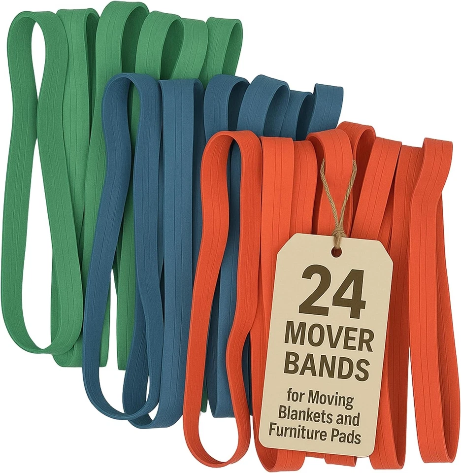 Durable 24 Pack Extra-Large Rubber Bands - Perfect for Safe Moving Operations - Image 3 of 4