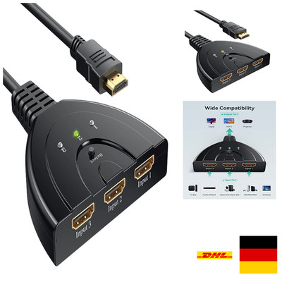 HDMI Splitter 3 in 1 4K UHD Automatischer Switcher für PS Gaming Console