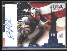 J.P. Arencibia 2007 USA Baseball Box Set Signatures Blue Auto /275 A #A-20 USA