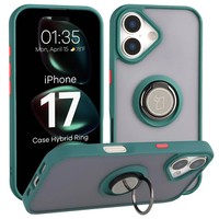 HandyhüLle Mit Fingergriff FüR Iphone 17 Bizon Case Cover Etui GetöNt/DunkelgrüN