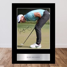 Rory McIlroy Golf Masters Signed Reproduction A4 Framed  Print  Wall Art Photo