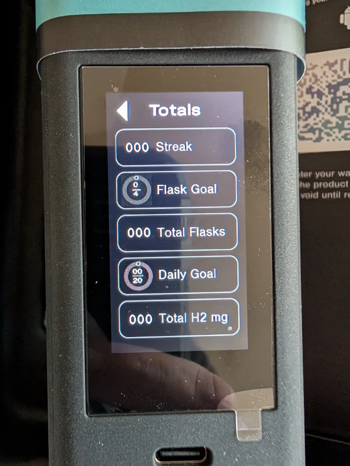 Botella de agua de hidrógeno Echo Flask SPE/PEM 5,0 - 8,0 PPM con cargador NUEVA caja abierta Foto 4 de 4