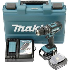 Perceuse-visseuse à percussion sans fil Makita DHP482RFE 18 V 3.0 Ah Li-Ion + 2
