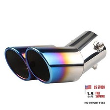 Universal Double Outlets Exhaust Pipe 63MM Diameter Exhaust Pipe Trim